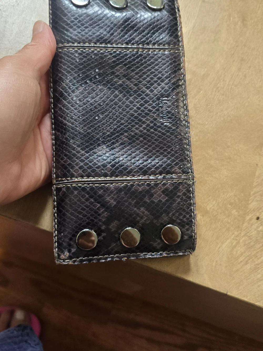 Hammitt Los Angeles 110 North snakeskin embossed leather wallet
